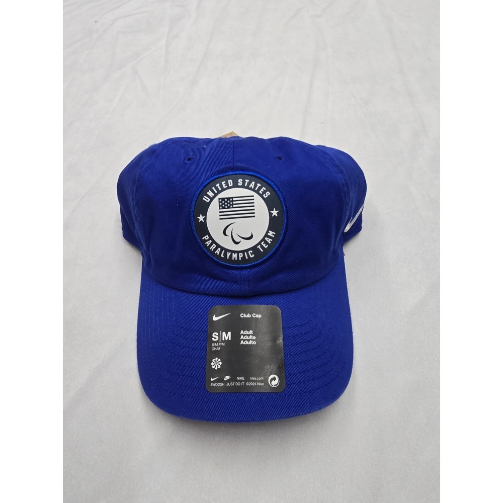 Nike Team USA Paralympic Olympics Hat Men's M/L Blue Strapback HF7742-417 New